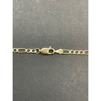 Ladies 9ct Yellow Gold Figaro Link Chain & Pendant