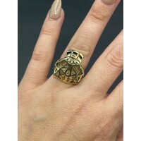 Ladies 18ct Yellow Gold Cut Out Panther Ring