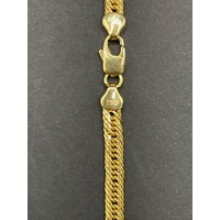 Unisex 18ct Yellow Gold Double Curb Link Necklace