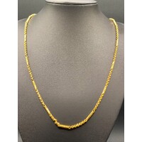 Unisex 22ct Yellow Gold Fancy Link Necklace