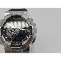 Casio G-Shock GM-110 Mens Digital Analog Watch Stainless Steel Back Black Strap