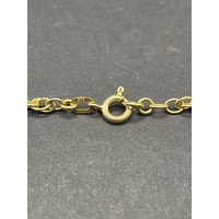 Unisex 9ct Yellow Gold Fancy Twist Link Necklace