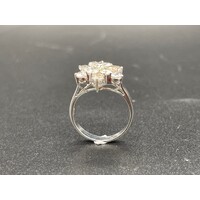 Ladies 14ct White Gold Diamond Dress Ring  