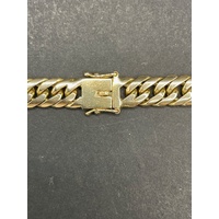 Mens 9ct Yellow Gold Tight Curb Link Necklace