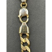 Unisex 9ct Yellow Gold Curb Link Necklace