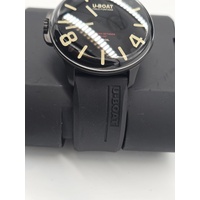 U-Boat Italo Fontana Capsoil 8108/A DLC Quartz Mens Black Analog Watch