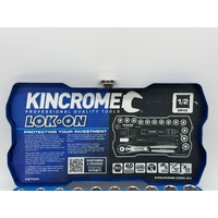 Kincrome K27020 Lok-On 1/2 Inch Drive 18 Piece Metric Ratchet Set