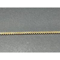 Ladies 18ct Yellow Gold Diamond Tennis Bracelet