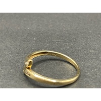 Ladies 9ct Yellow Gold Diamond Ring