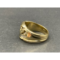 Mens 14ct Yellow Gold Panther Ring