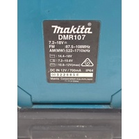 Makita DMR107 AM/FM 18V Jobsite Radio Skin Only No Antenna