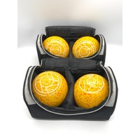 Aero F1 Turbo Pro 3H Set of 4 Yellow Lawn Bowls with Case