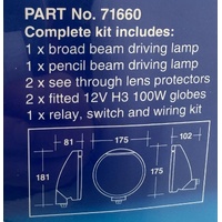 Narva 71660 Ultima 175 Combination Broad Pencil Beam 12V Driving Lamp Kit