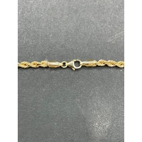 Ladies 18ct Yellow Gold Singapore Twist Link Necklace