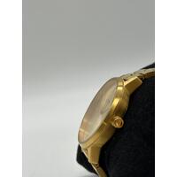 Nixon The Kensington Watch Movin Out Gold Case Steel Bracelet Band Gold Face