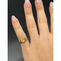 Ladies 18ct Yellow Gold Yellow Gemstone Ring (Pre-Owned)