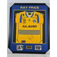 Parramatta Eels Ray Price Personally Signed Jersey Memorabilia with COA