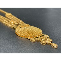 Ladies 21ct Yellow Gold Droplet Necklace (Pre-Owned)