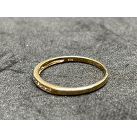 Ladies 9ct Yellow Gold Diamond Ring Set (Pre-Owned)