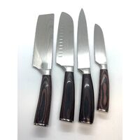 8 Piece Premium Style Ergonomic Handle Design Laser Engraved Knife Set