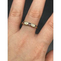 Ladies 9ct Yellow Gold Gemstones and Diamonds Ring