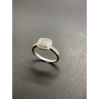 Ladies 9ct White Gold Diamond Ring