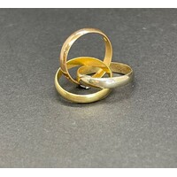 Ladies 18ct Three Tone Gold 3 in 1 Ring