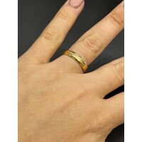 Unisex 21ct Yellow Gold Laser Cut Ring