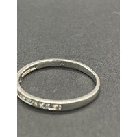 Ladies 18ct White Gold Diamond Band Ring