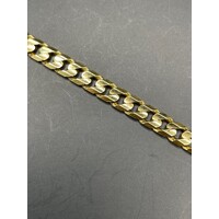 Unisex 9ct Yellow Gold Curb Link Bracelet