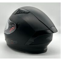 Nitro N501 Solid Matte Black Mens Motorcycle Helmet Size XL 61-62 Built-in Visor