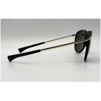 Ray-Ban Olympian Aviator RB2219 901/31 59 Unisex Sunglasses in Black and Green