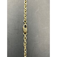 Ladies 14ct Yellow Gold Cable Link Necklace