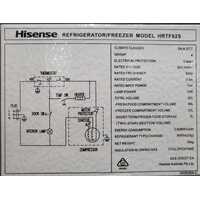 Hisense 92L Top Mount Refrigerator Freezer Model HRTF92S Silver 220-240V 75W