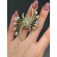 Ladies 18ct Yellow Gold Fancy Design Ring