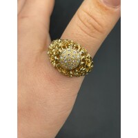 Unisex 18ct Yellow Gold Diamond Ring