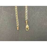 Mens 9ct Yellow Gold Curb Link Bracelet