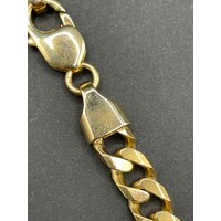 Mens 9ct Yellow Gold Chuncky Curb Link Necklace