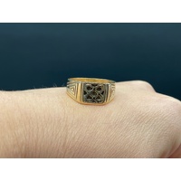 Mens 9ct Yellow Gold Ring