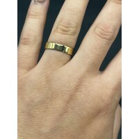 Unisex 18ct Yellow Gold Plain Band Ring