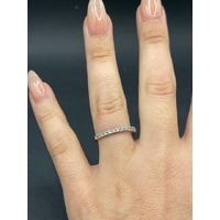 Ladies 9ct Yellow Gold Diamond Stacker Ring