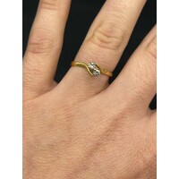 Ladies 18ct Yellow Gold Diamond Ring