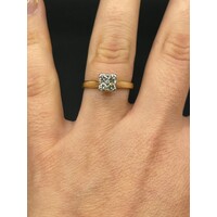 Ladies 9ct Yellow Gold Diamond Ring