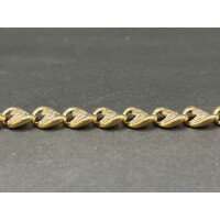 Ladies 9ct Yellow Gold Fancy Link Diamond Bracelet