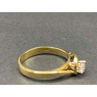 Ladies 18ct Yellow Gold Diamond Ring Set