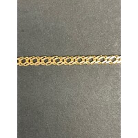 Unisex 9ct Yellow Gold Double Curb Link Bracelet