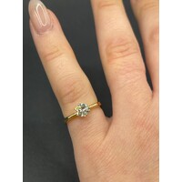 Ladies 18ct Yellow Gold Solitaire Diamond Ring