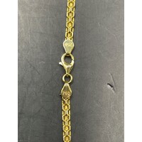 Ladies 18ct Yellow Gold Double Cable Link Necklace