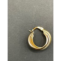 Ladies 18ct Yellow Gold Huggie Hoop Earrings