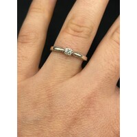 Ladies 10ct White Gold Diamond Ring